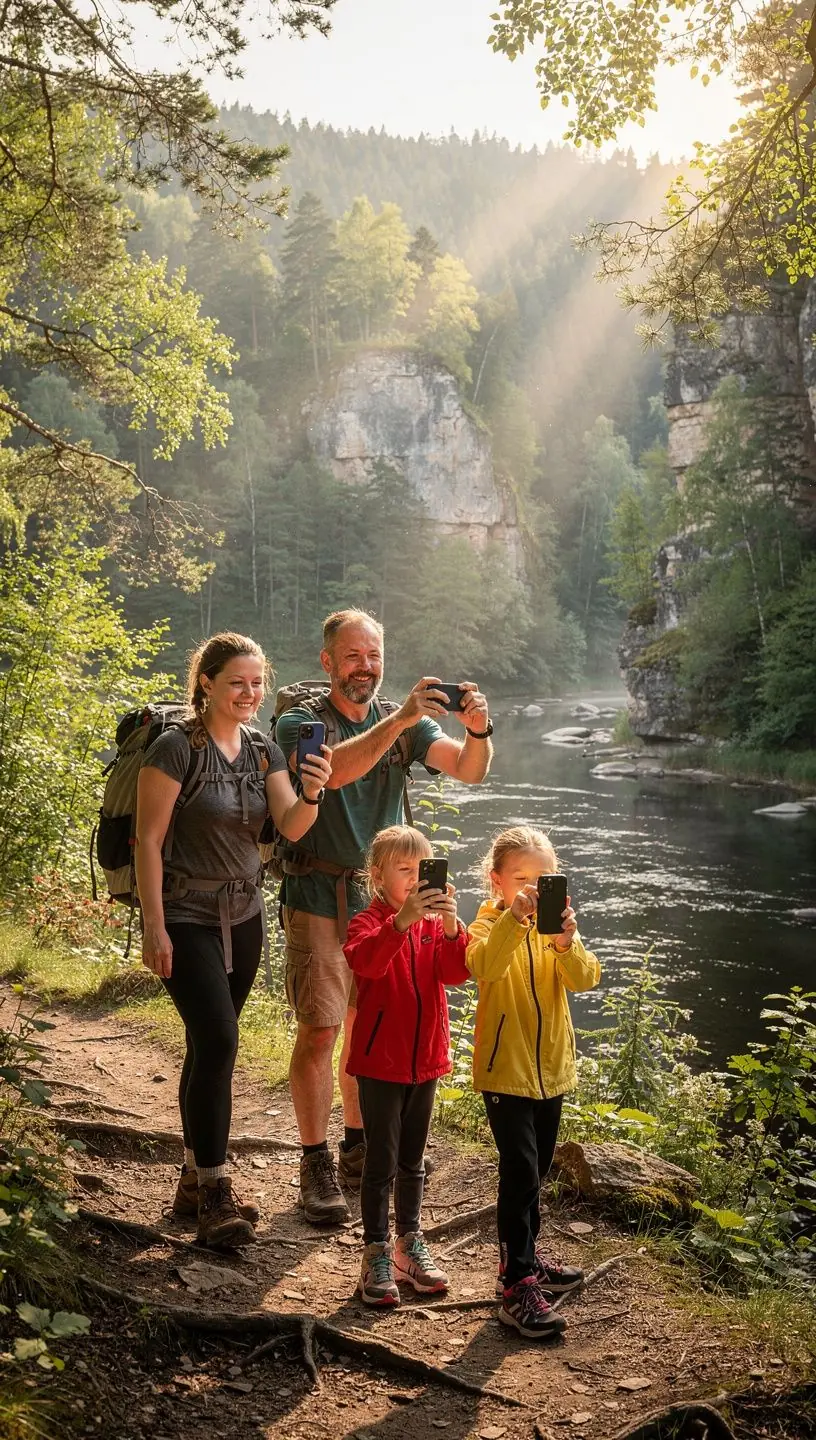 Klāta ar rīta rasu jūra un pludmales kāpu panorāma Latvijas piekrastē.